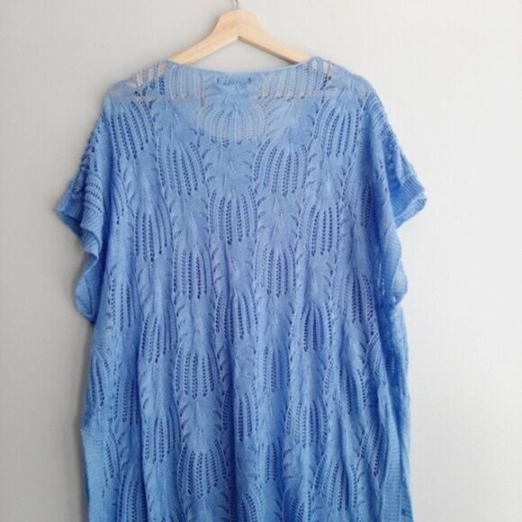 ACCESSORY ST. Relaxed Fit Fine Knit / Crochet Tunic Top  Sz 2X-3X - Picture 5 of 9